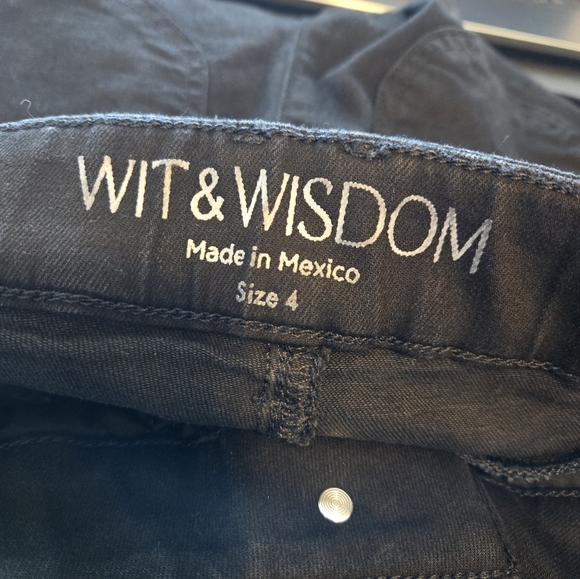 Wit & Wisdom Womens Boot-cut Black Denim Jeans Sz 4 Western Cowgirl Wear Stretch - Picture 9 of 11